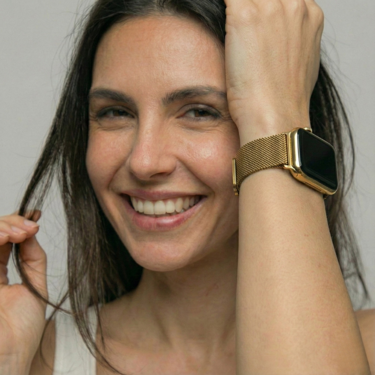 Magnetic Metal Band for Apple Watch 44/45/46/49mm -Gold