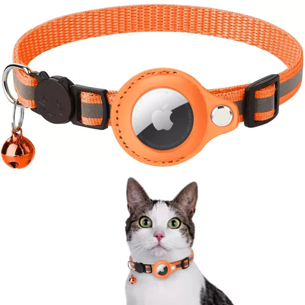 Apple Airtag Cat Collar tracker -Orange