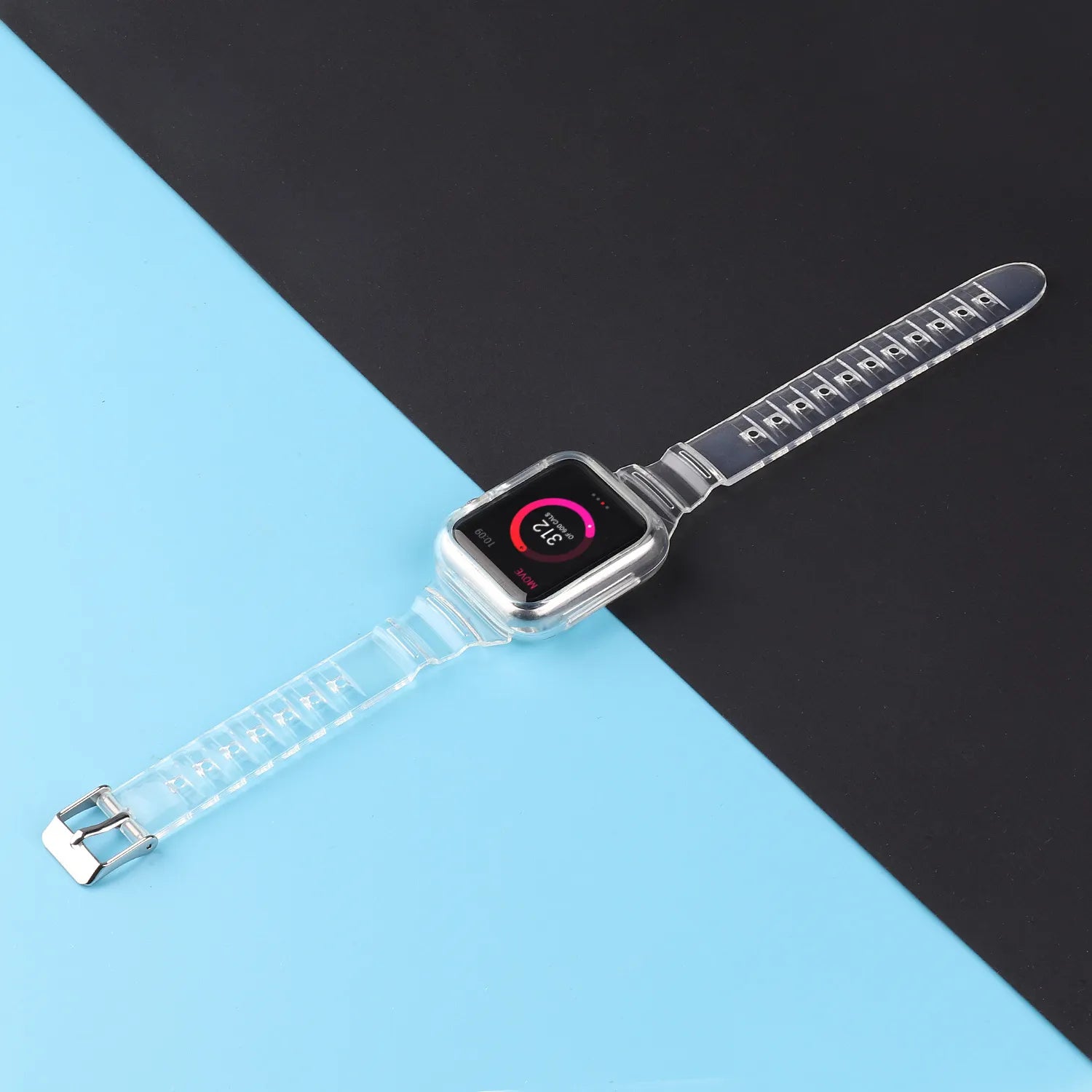 Apple Watch Full Case Silicone Band 40mm 41mm Voca -Clear