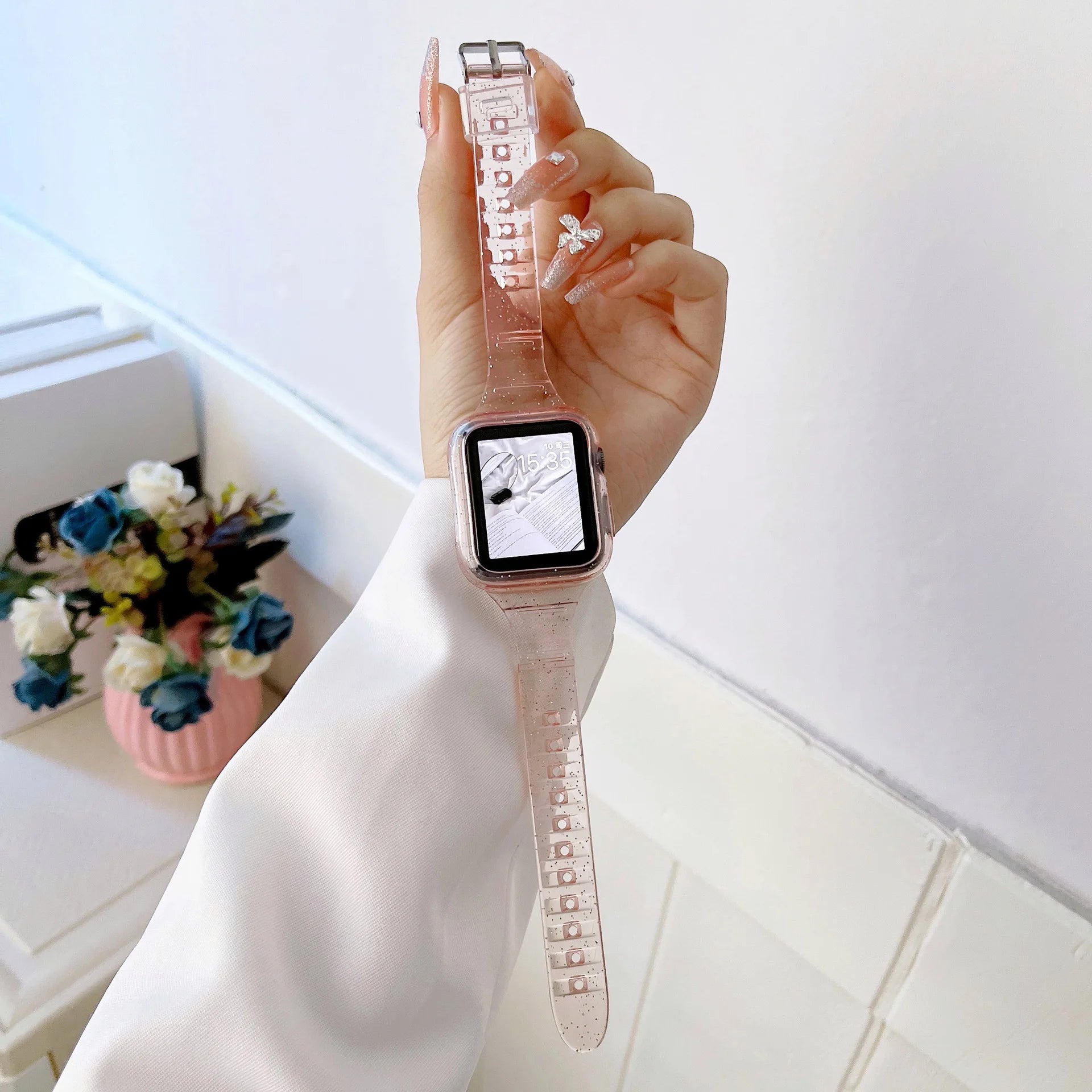 Apple Watch Full Case Silicone Band 40mm 41mm Voca -Pink