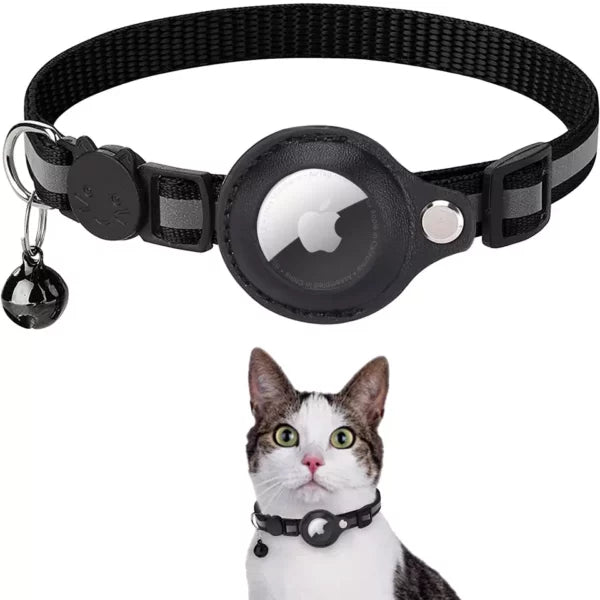Apple Airtag Cat Collar tracker -Black