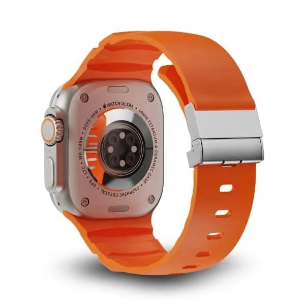 Silicone Band Magnetic Premium for Apple Watch 44/45/46/49mm LEOBANDS Mason AW05 -Orange