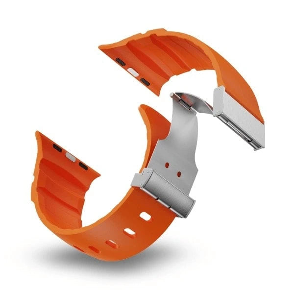 Silicone Band Magnetic Premium for Apple Watch 44/45/46/49mm LEOBANDS Mason AW05 -Orange