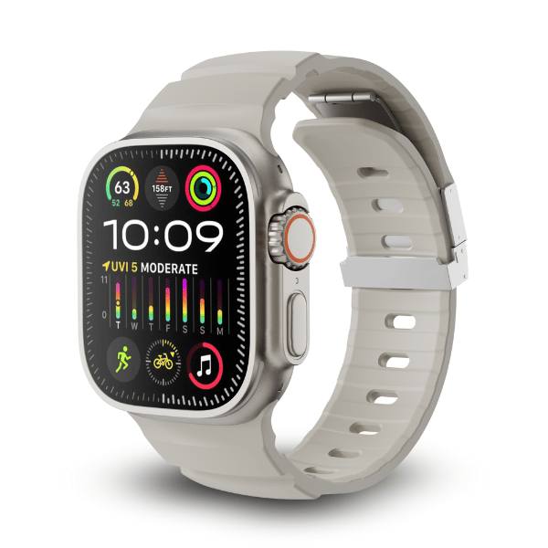 Silicone Band Premium Magnetic LEOBANDS Mason AW05 for Apple Watch 44/45/46/49mm -Starlight
