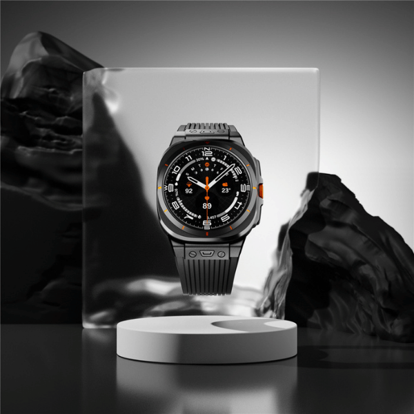 Premium Silicone Strap for Samsung Galaxy Watch Ultra Zeus -Black Black