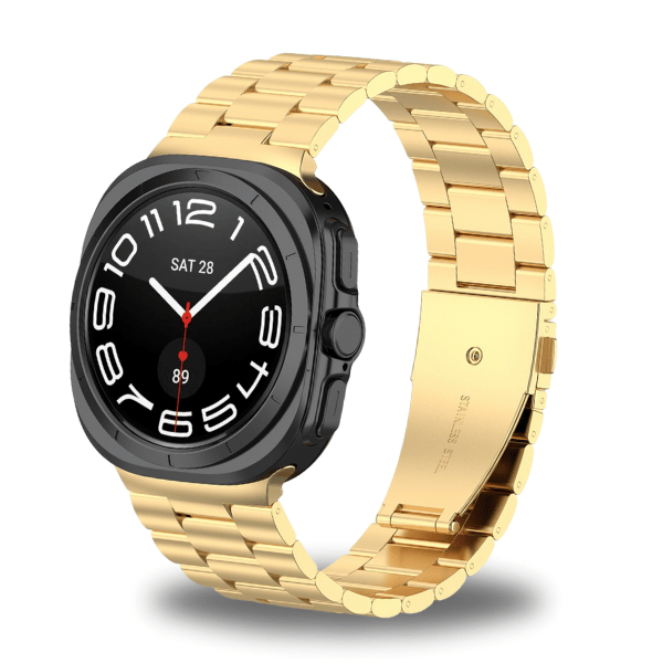 Durable Stainless Steel Link Bracelet for Samsung Galaxy Watch 7 Ultra 47mm Lexie -Gold