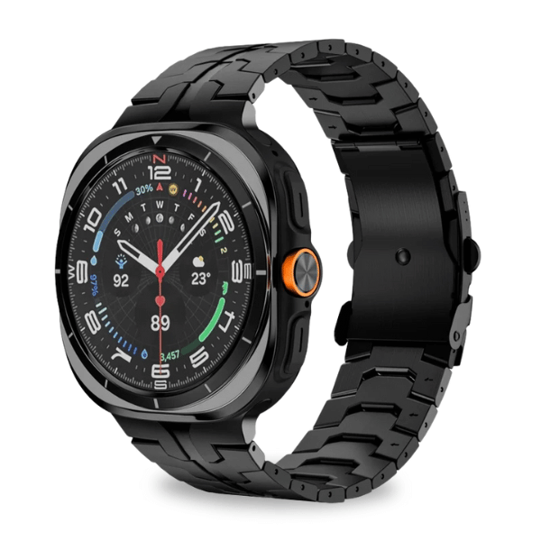 Stainless Steel Link Band for Samsung Galaxy Watch 7 Ultra 47mm -Black