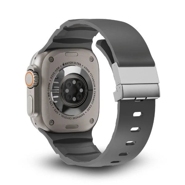 Premium Magnetic Silicone Band for Apple Watch 44/45/46/49mm LEOBANDS Mason AW05 -Gray