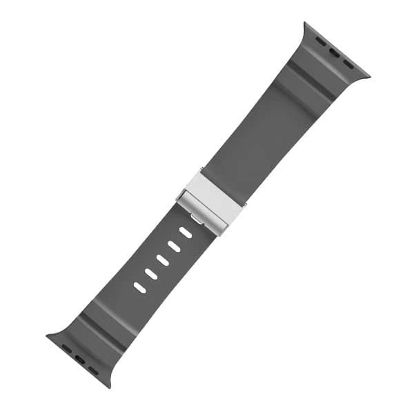 Premium Magnetic Silicone Band for Apple Watch 44/45/46/49mm LEOBANDS Mason AW05 -Gray