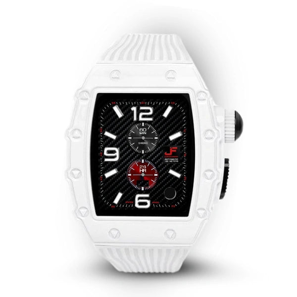 רצועת כיסוי Apple Watch Case LUXURY אפל ווטש שילוב פלדה וסיליקון לבן