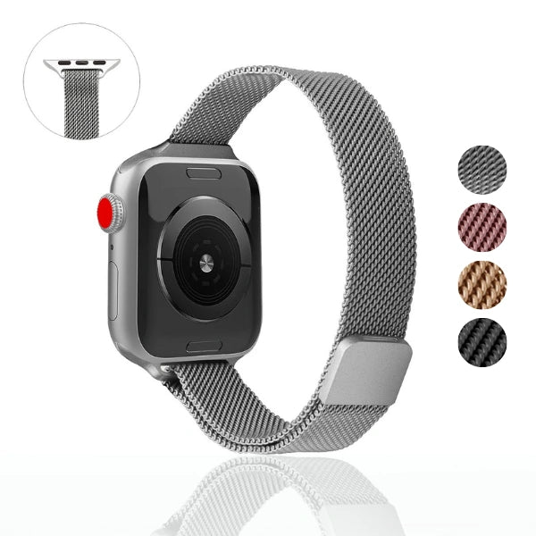 Milanese Slim Stainless Steel Band Magnet Series Apple Watch-Sarafina