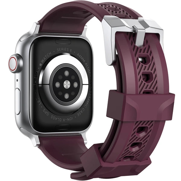 Premium Silicone Sport Band With Stainless steel Case For Apple Watch -Rex