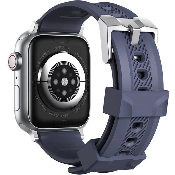 Premium Silicone Sport Band With Stainless steel Case For Apple Watch -Rex