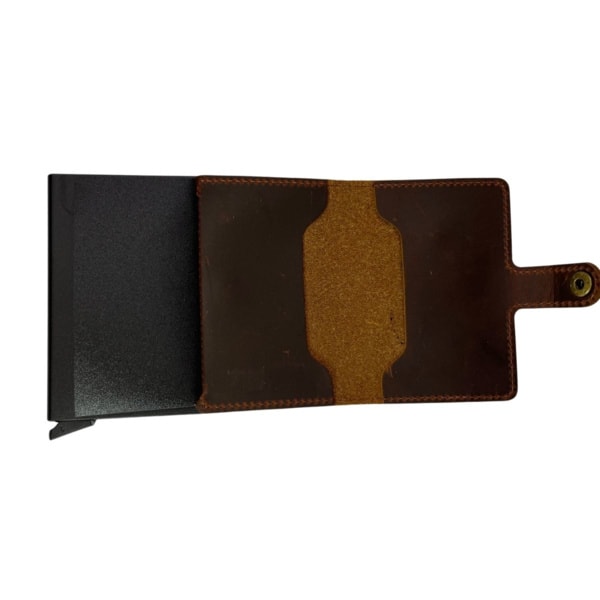 Slide Airtag Wallet Premium leather Men Business ID Credit Card Holder Rfid Slim