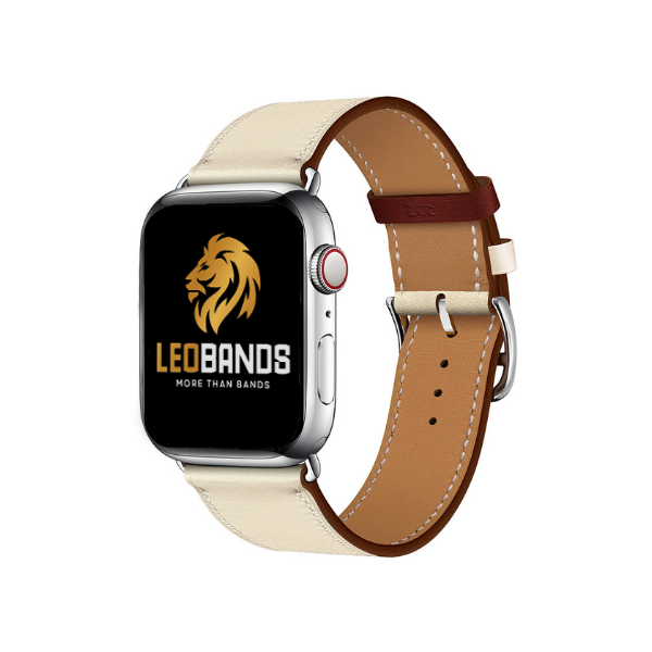 Single Tour Genuine Leather Apple Watch Band 42/44/45/49mm Belle -Beige