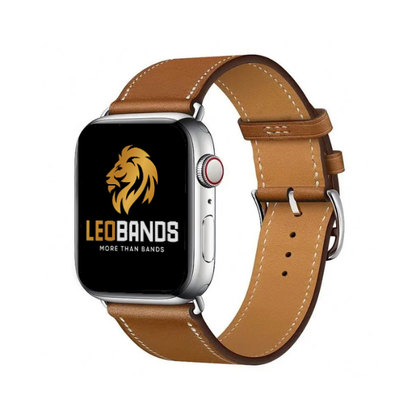 Single Tour Genuine Leather Apple Watch Band 42/44/45/49mm Belle -Brown
