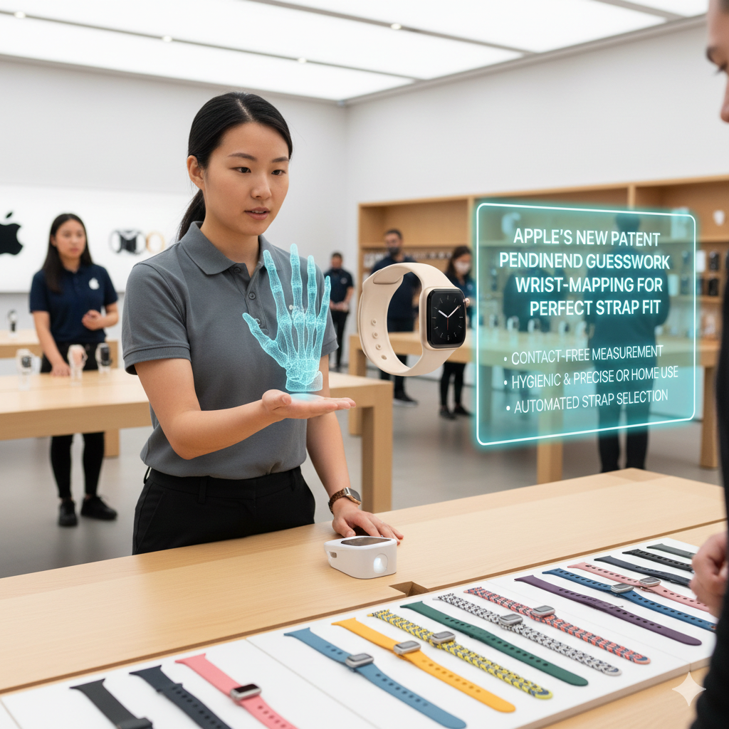 סוף לניחושים: פטנט חדש של אפל למדידת פרק כף היד והתאמת רצועה ל‑Apple Watch
