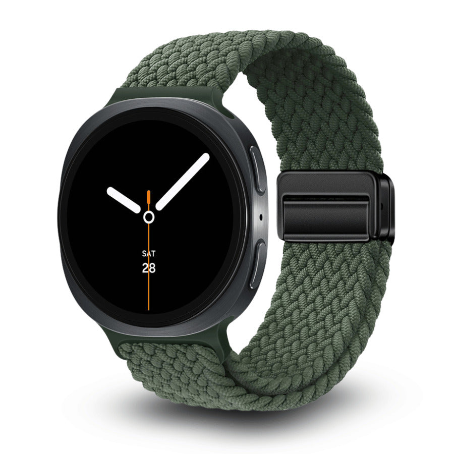 Nylon Magnetic Loop Strap for Samsung Galaxy Watch 8 WB06 -Green
