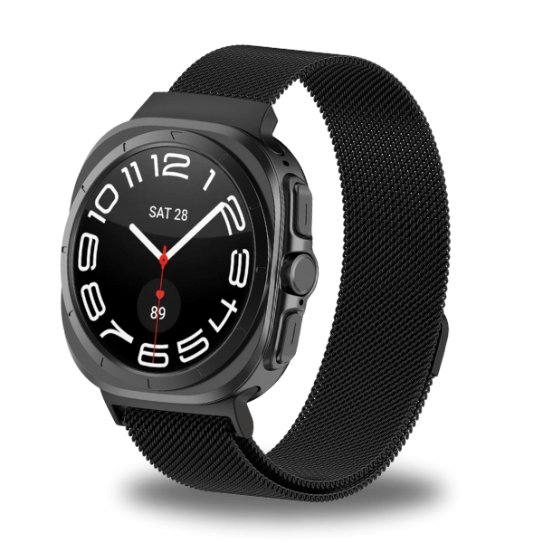 Milanese Loop Band for Samsung Galaxy Watch Ultra Stainless Steel Magnetic -Black