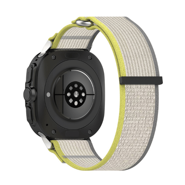 Nylon Strap for Samsung Galaxy Watch Ultra -Yellow -Beige