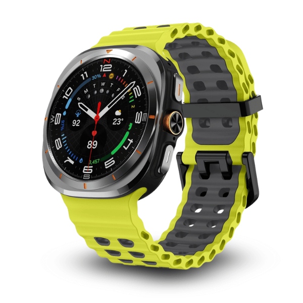Silicone Band for Samsung Galaxy Watch Ultra -Ocean Green -Gray