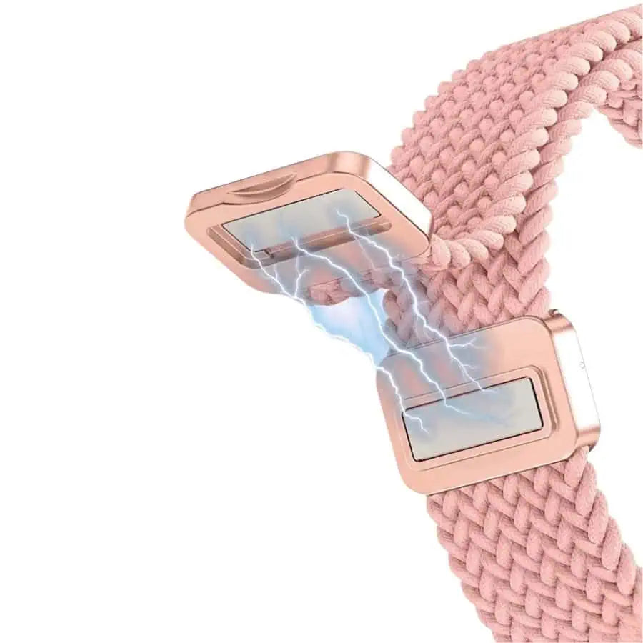 Nylon Magnetic Loop Band for Samsung Galaxy Watch 8 WB06 -Pink