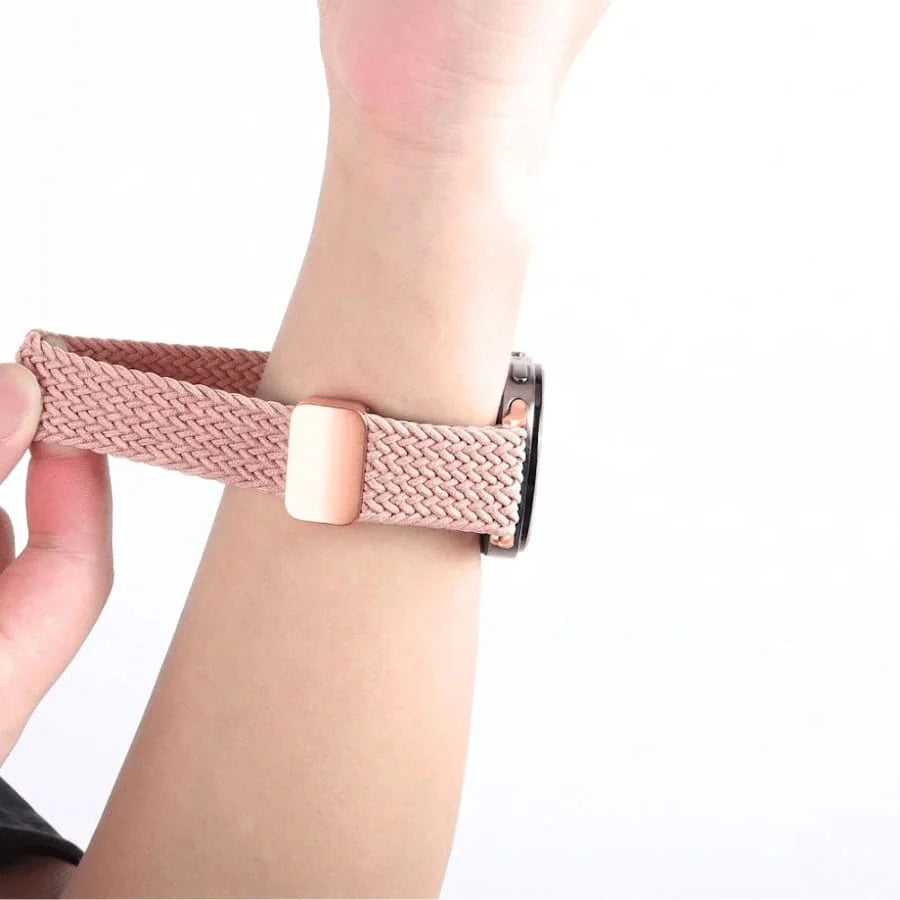 Nylon Magnetic Loop Band for Samsung Galaxy Watch 8 WB06 -Pink