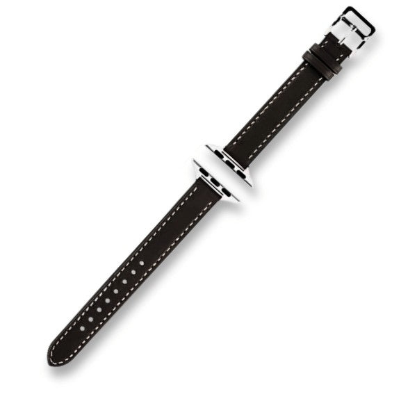 Cleopatra Double Tour Slim Genuine Leather Band for Apple Watch 40/41/42mm –Brown