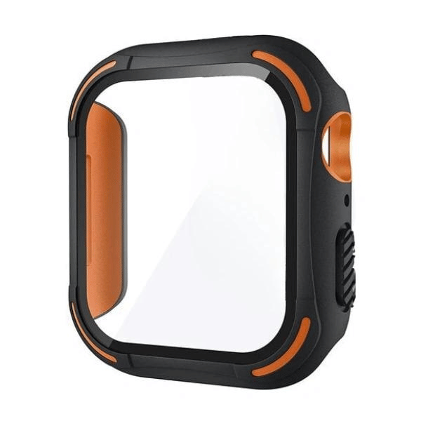 Apple watch Full Case 40MM 2-LAYER GLASS COVER Black Orange