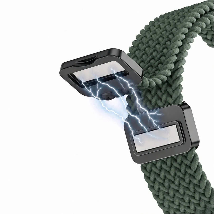 Nylon Magnetic Loop Strap for Samsung Galaxy Watch 8 WB06 -Green