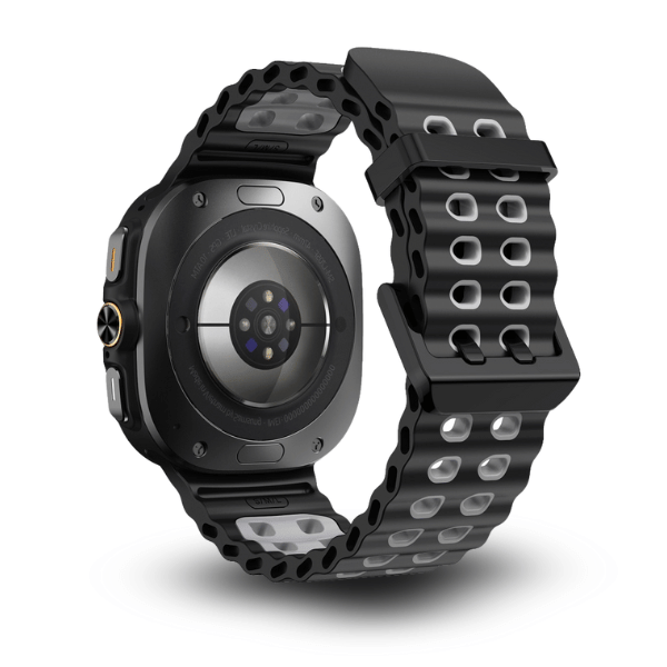 Silicone Band for Samsung Galaxy Watch Ultra -Ocean Black -Gray