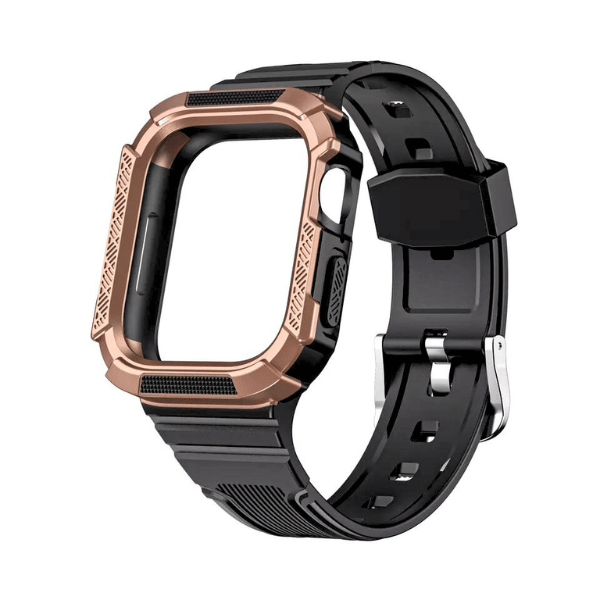 Assorted Silicone Apple Watch Bands with Rose Gold Case Rose Silicone Apple Watch Band Set – Quality Plus Watchbands main image 2
