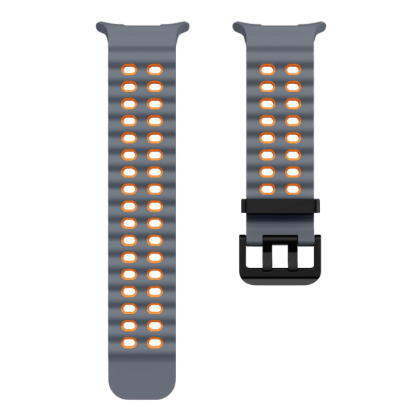 Silicone Band for Samsung Galaxy Watch Ultra -Ocean Gray -Orange