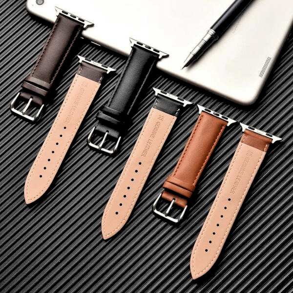 Genuine Leather Band for Apple Watch 40/41/42mm -Black