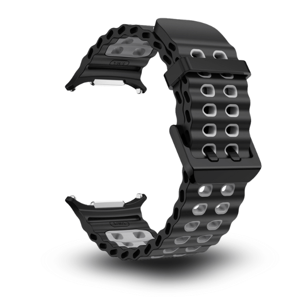 Silicone Band for Samsung Galaxy Watch Ultra -Ocean Black -Gray