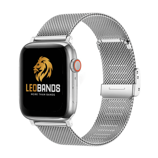 Milanese Stainless Steel Buckle Series Apple Watch band 42/44/45/49mm Kumar -Silver