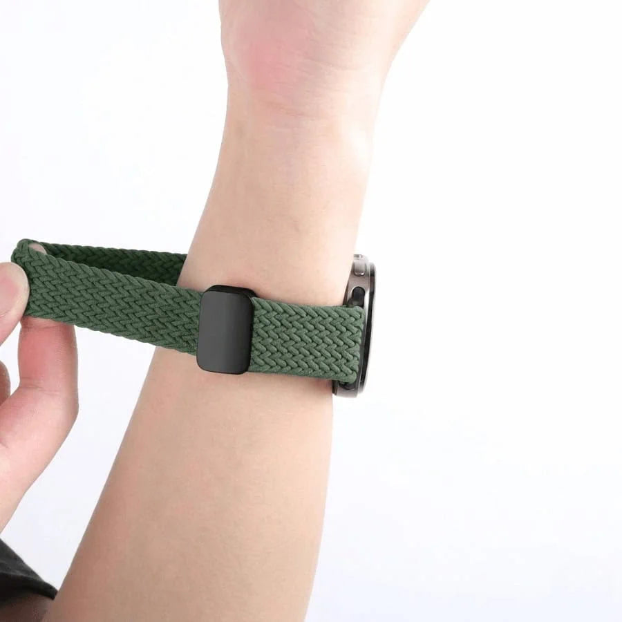Nylon Magnetic Loop Strap for Samsung Galaxy Watch 8 WB06 -Green