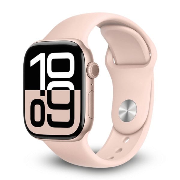 FKM Fluorine Silicone Band for Apple Watch 40/41/42mm with Hidden Closure -Pink