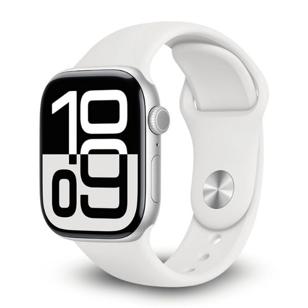 FKM Fluorine Silicone Band for Apple Watch 40/41/42mm with Hidden Closure -White