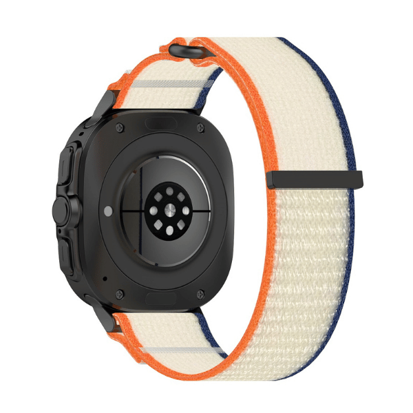 Nylon Strap for Samsung Galaxy Watch Ultra -Orange -Beige