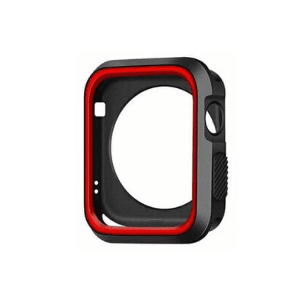 Half Silicone Bumper Case Two Tone Apple Watch 38mm Black Red