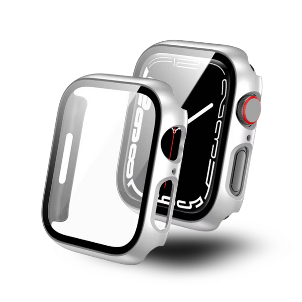 Apple Watch 45mm PC All Around Screen Protector Case -Silver