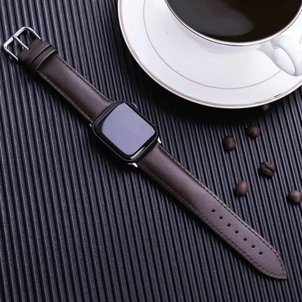 Genuine Leather Band for Apple Watch 42/44/45/49mm -Brown