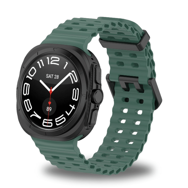 Silicone Band for Samsung Galaxy Watch Ultra -Ocean -Green