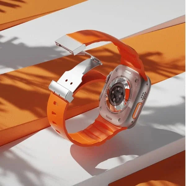 Silicone Band Magnetic Premium for Apple Watch 44/45/46/49mm LEOBANDS Mason AW05 -Orange