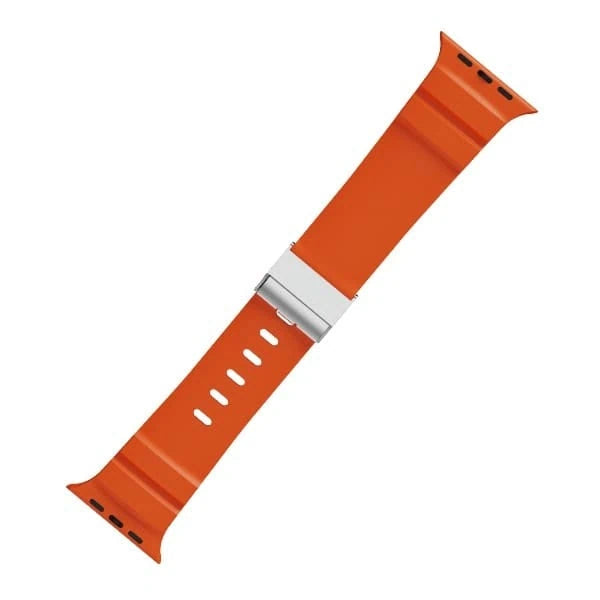 Silicone Band Magnetic Premium for Apple Watch 44/45/46/49mm LEOBANDS Mason AW05 -Orange