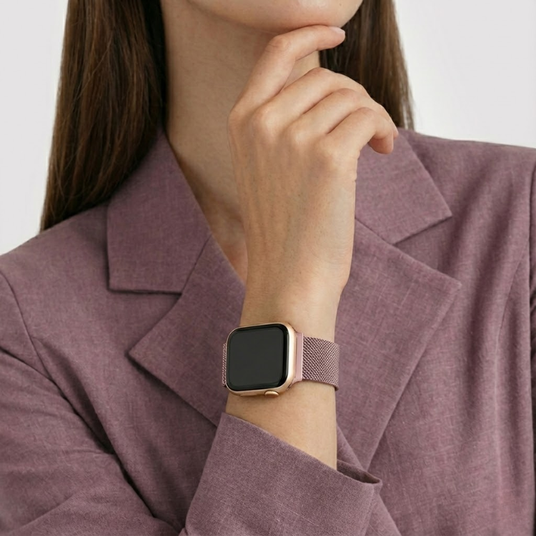 Magnetic Metal Band for Apple Watch  44/45/46/49mm -Pink