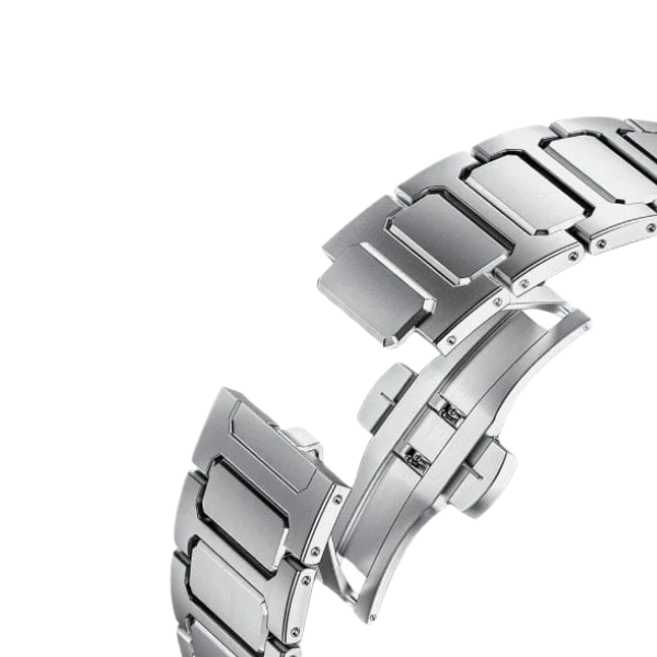 Stainless Steel Link Band for Apple Watch 44/45/46/49mm LEOBANDS Keith AW04 -Silver