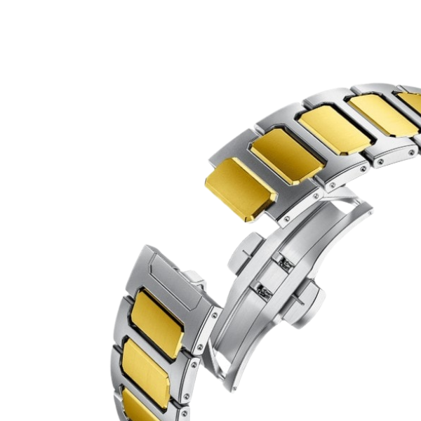 Stainless Steel Link Band for Apple Watch 44/45/46/49mm LEOBANDS Keith AW04 -Silver -Gold