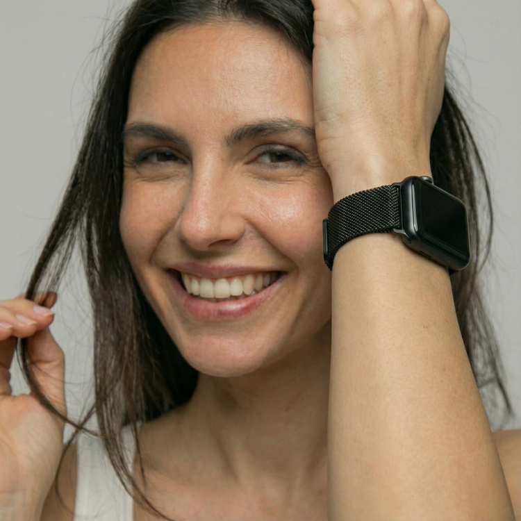 Magnetic Metal Band for Apple Watch  44/45/46/49mm -Black